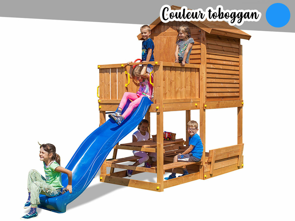 Aire de jeux my house free time beach - toboggan bleu