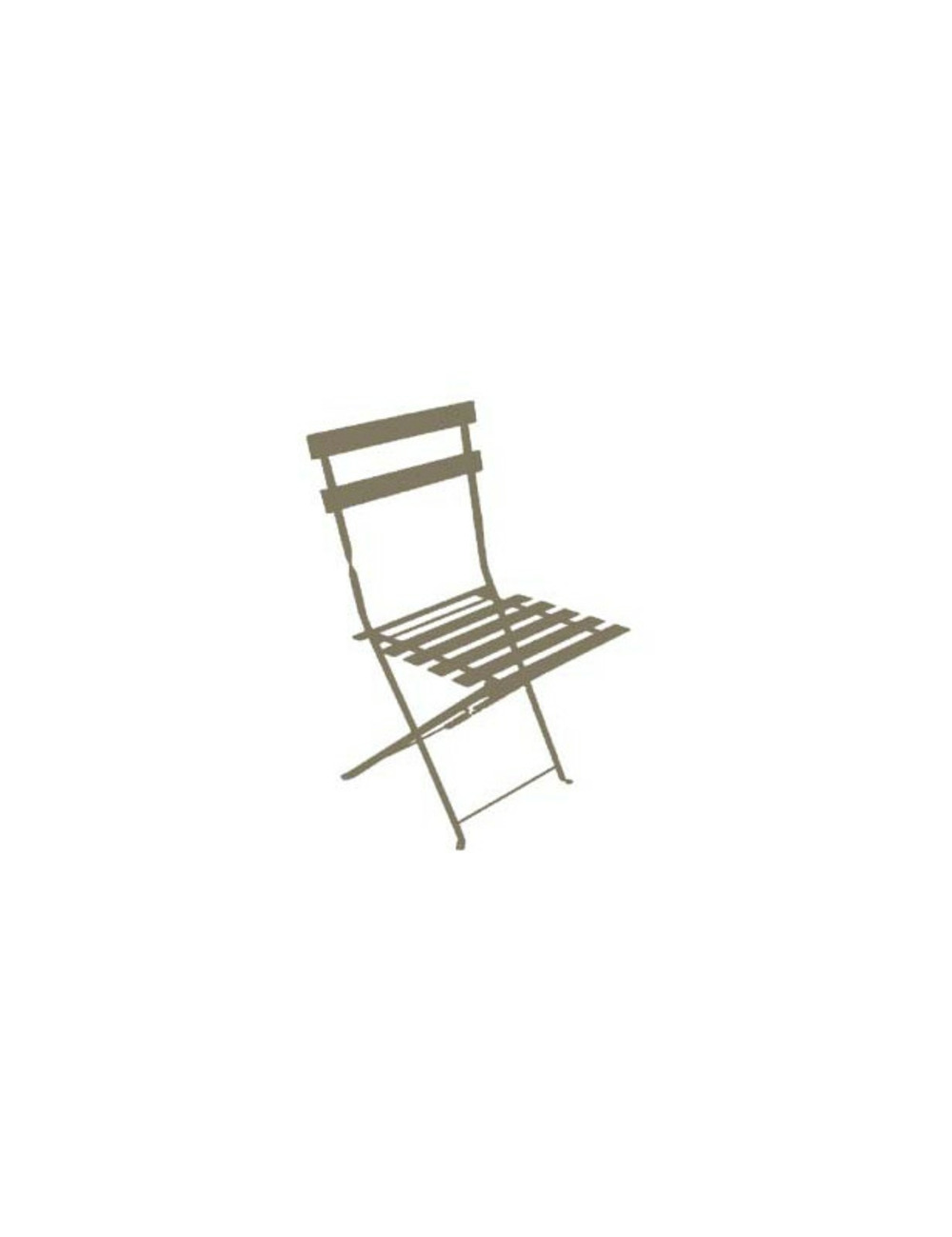 Lot de 2 de chaises de jardin pliantes bistrot en acier - taupe