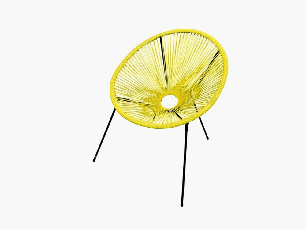 Chaise de jardin en acier acapulco jaune lemon