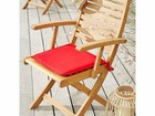 Galette d'assise de chaise/fauteuil feria, rouge l.38 x h.3 cm