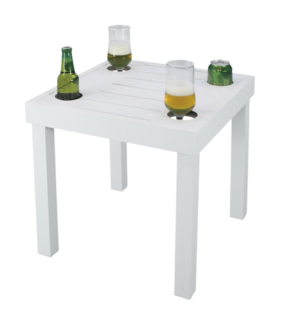 Table basse auxilliaire caterina 45cm - finition blanc