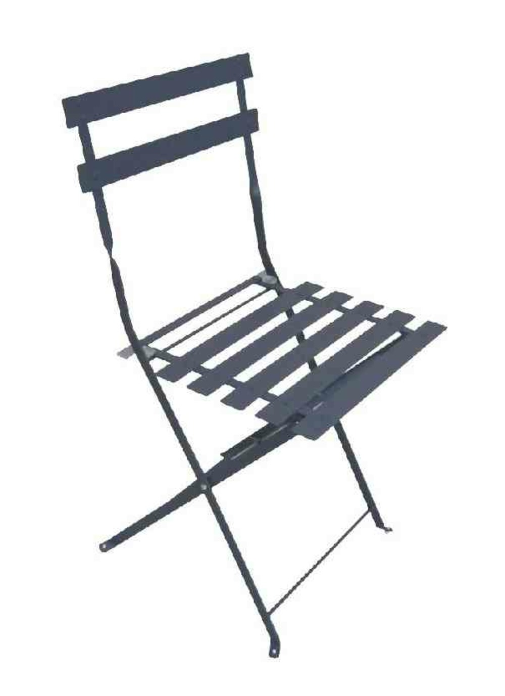 Lot de 2 chaises de jardin pliantes bistrot - gris