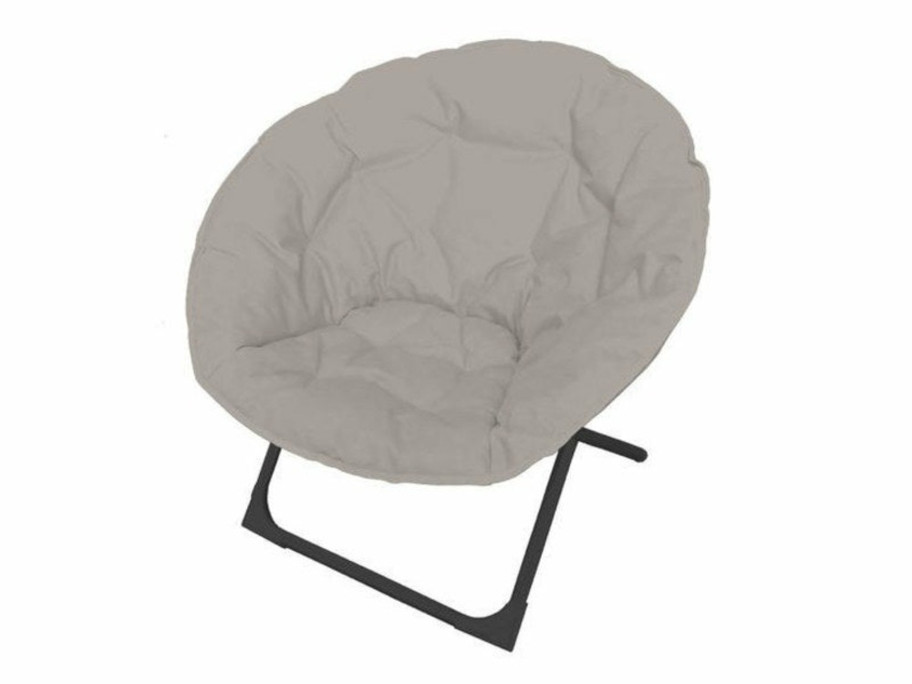 Fauteuil chaise moon acier/poly taupe