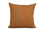 Coussin déhoussable exterieur décor motif graphique rond orange 45 x 45 cm
