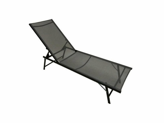 Bain de soleil de jardin en acier mallorca noir