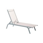 Chaise longue  inclinable pvc aluminium (191 x 58 x 98 cm)