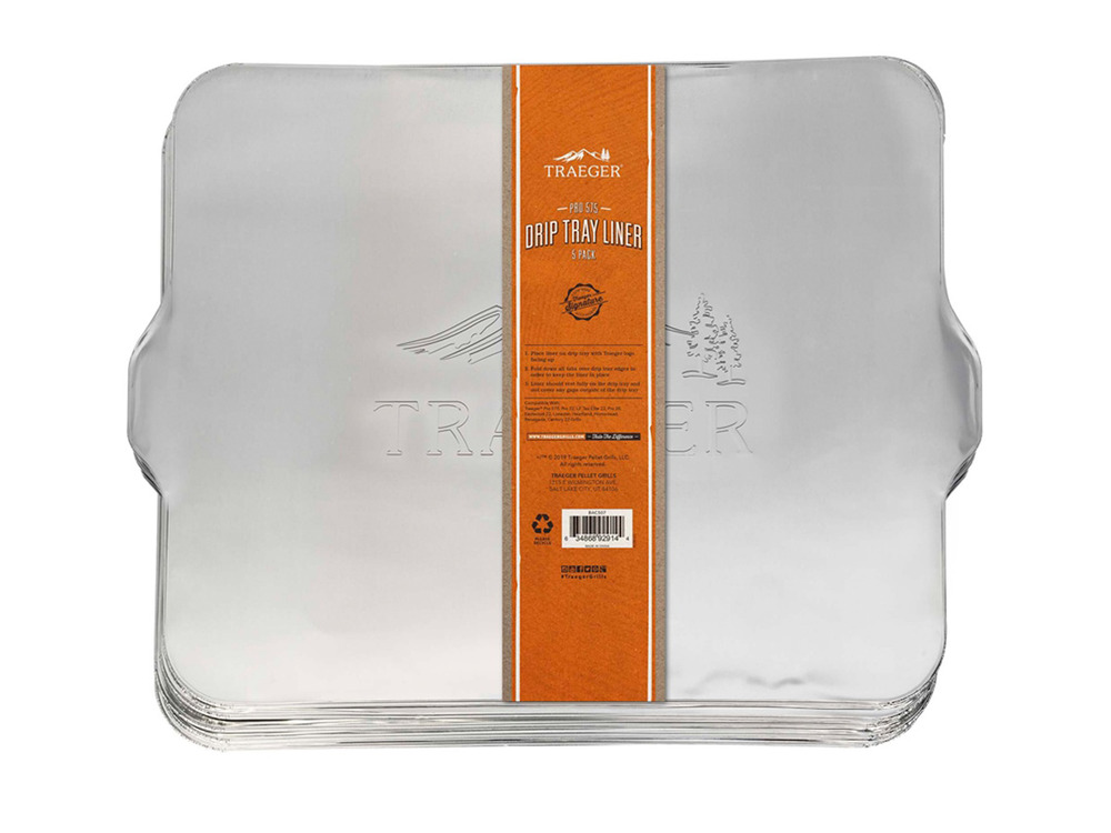 Lot de 5 plaques aluminium de récupération des graisses pour barbecue à pellets