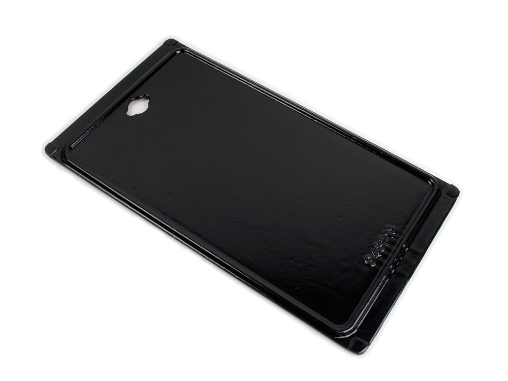 Plancha fonte émaillée double face 43 x 23 cm pour barbecues gaz 4 brûleurs