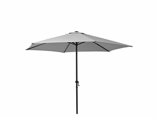 Parasol pied central polar gris hexagonal, l.263 x l.262 cm