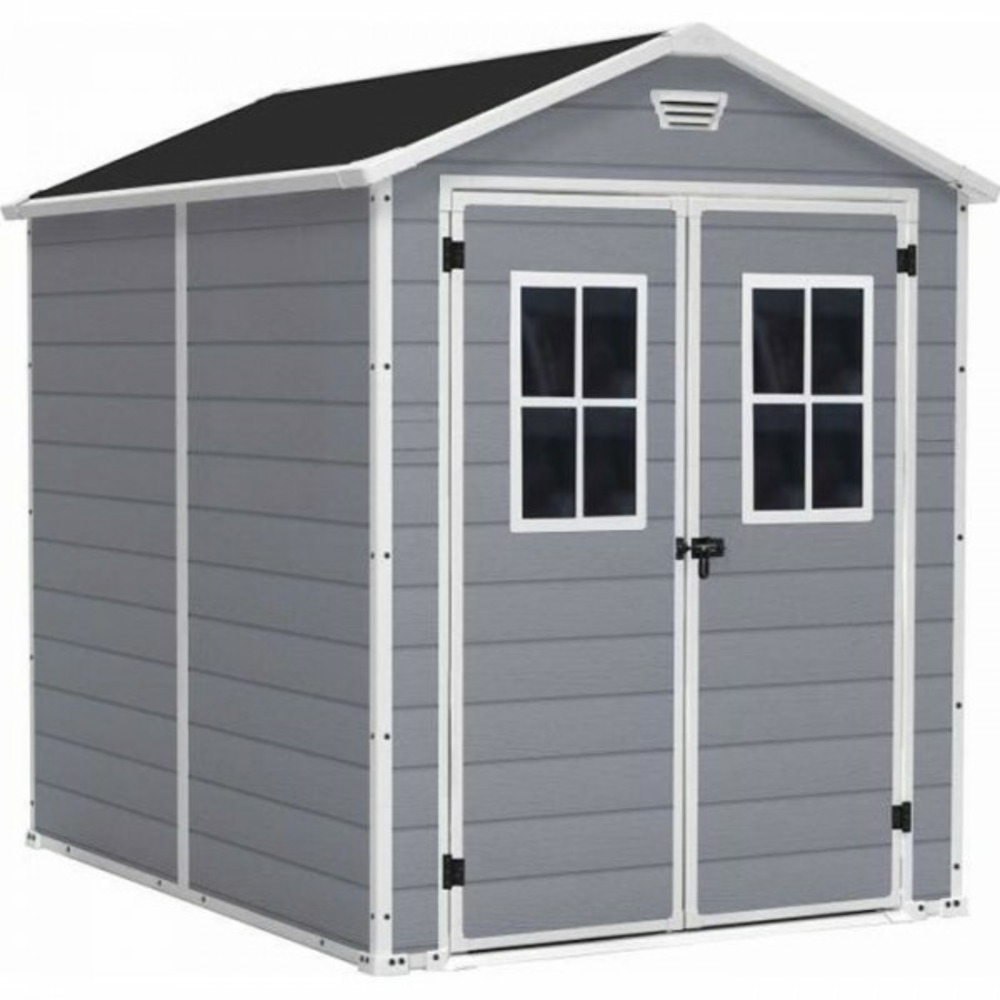 Abri de jardin 4,4 m² avec plancher en résine premium 86 gris