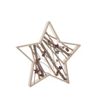 Feeric lights & christmas décoration a poser etoile en bois avec branchage - 50 cm