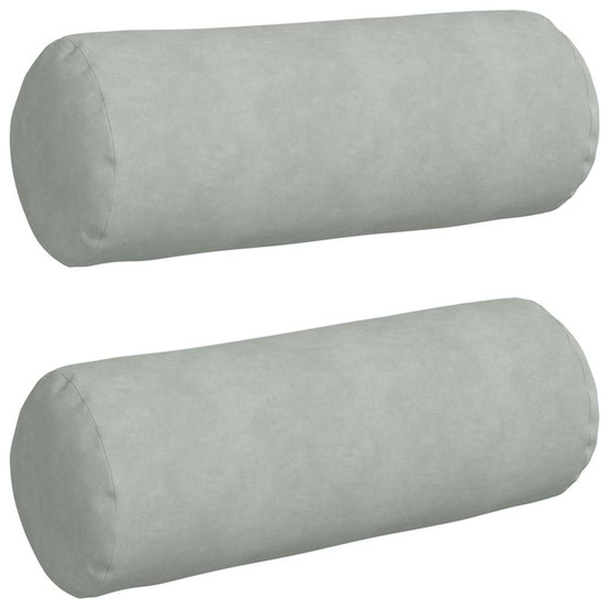 Coussins d'accent 2 pcs gris clair ø 25 x 70 cm
