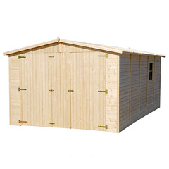Garage en bois 15 m² - H222 x 516 x 324 cm - abri de jardin atelier - M101