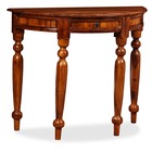 Table console bois solide de sesham 90 x 40 x 76 cm demi-ronde