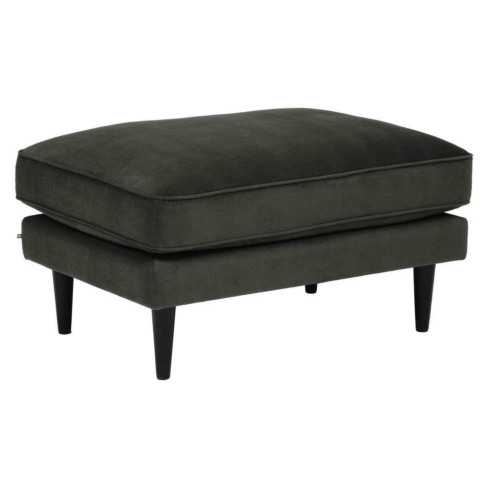 Fauteuil ottoman candice en velours gris atmosphera Truffaut