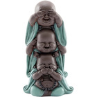 Statuette 3 bouddhas en polyrésine adultes rieurs