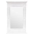 Miroir cheminée en bois 75x115 cm blanc - atmosphera