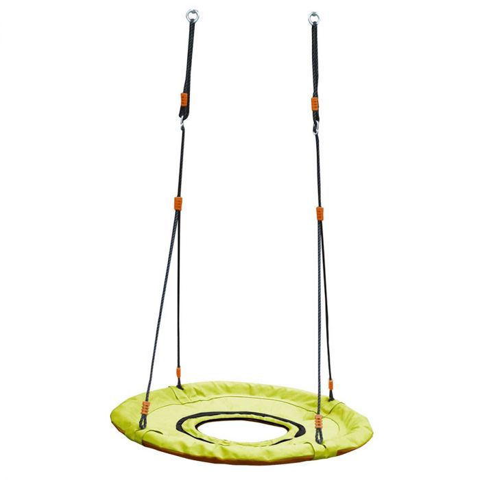 Balançoire Nid D'oiseau Rond Pour Enfants - Extérieur, Hauteur Réglable 120-190 Cm, Charge Max 200 Kg