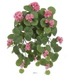 Géranium artificiel en fleurs retombant, en pot, L 50 cm Rose soutenu