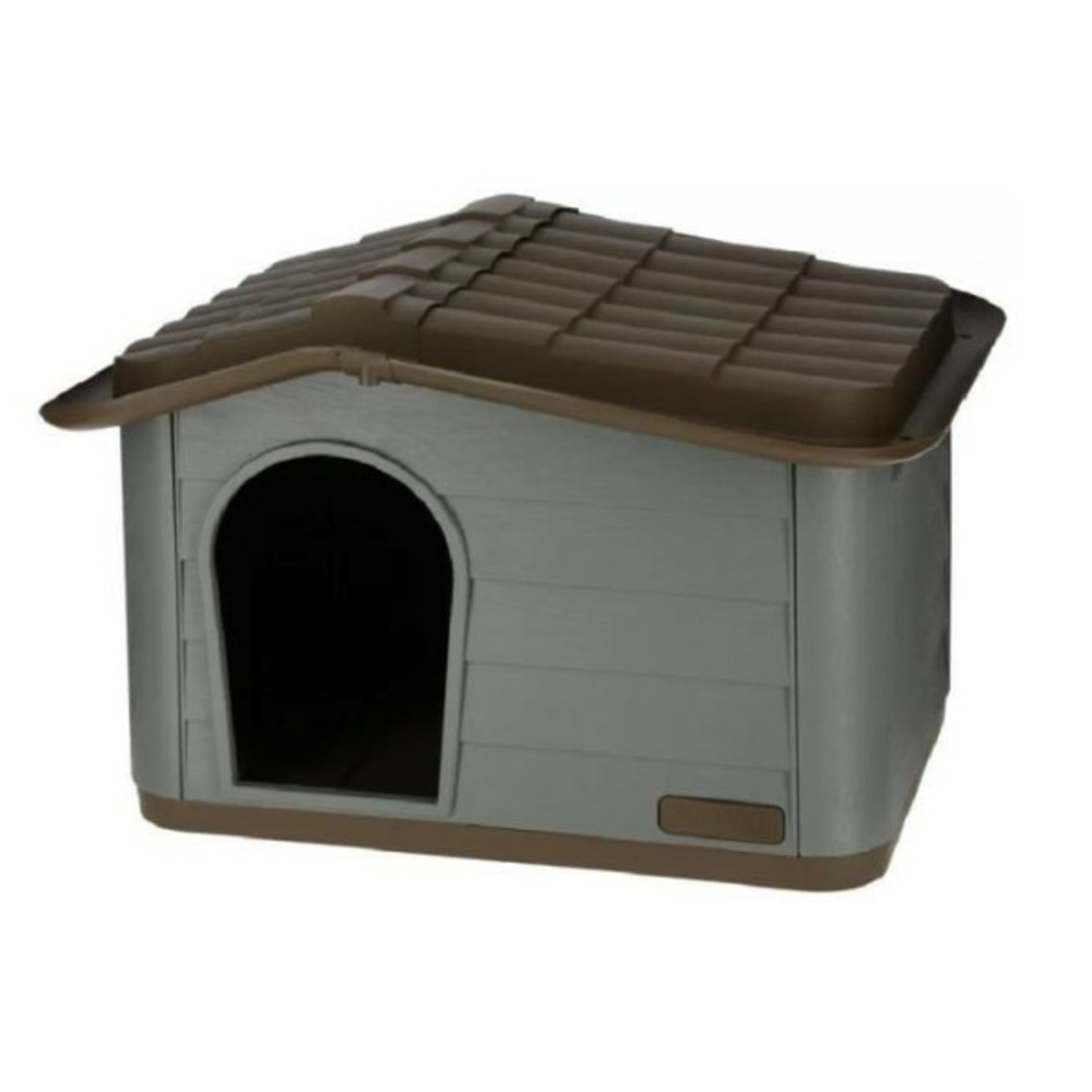 Kerbl - maison extérieure pour chats - 60 x 51 x 41 cm - gris et marron - plastique