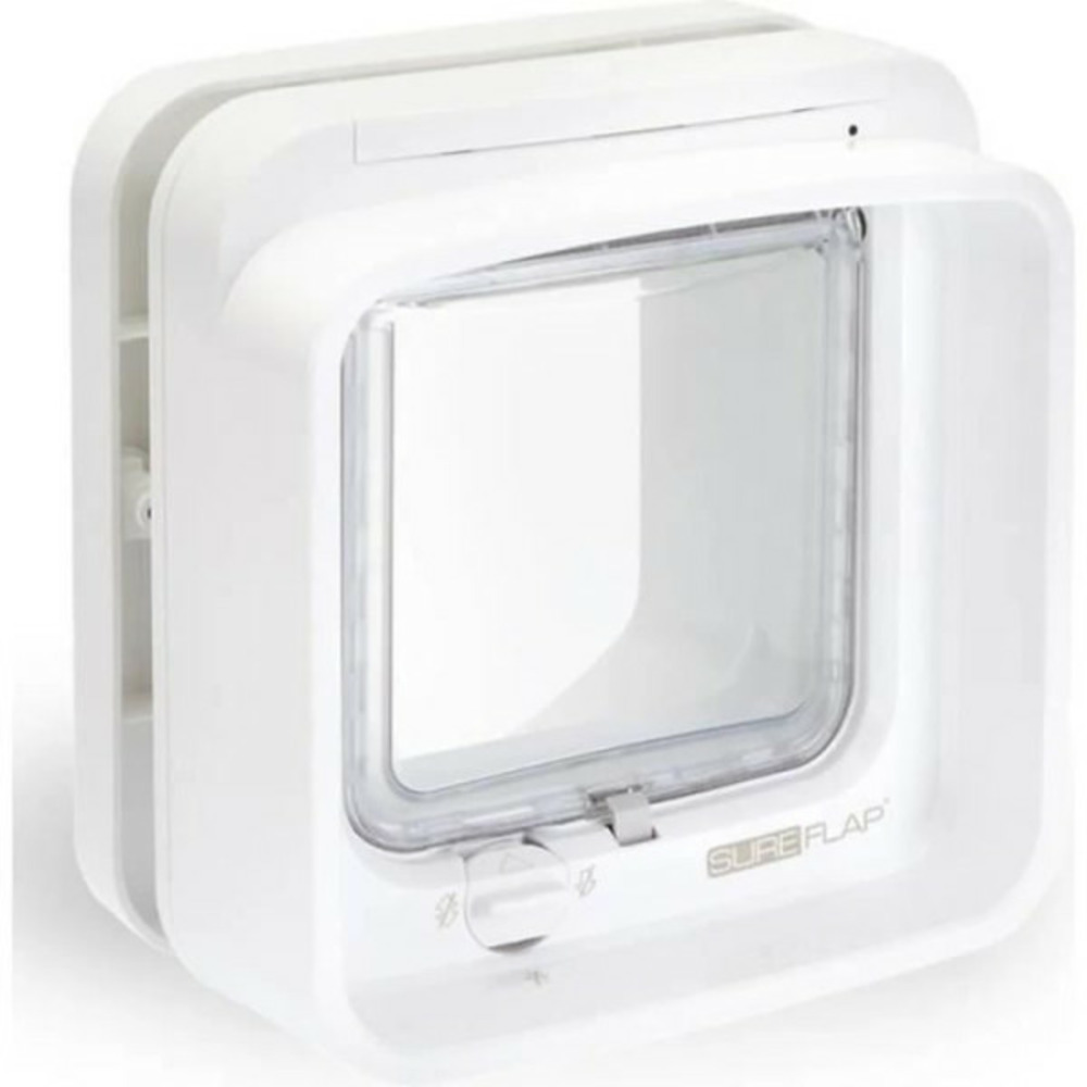 Chatiere a puce électronique dualscan - blanc - 142 mm x 120 mm (mémorisation d'un maximum de 32 puces)