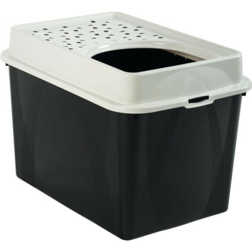 Maison de toilette top 50l - noire (pp recyclé) - 57,2 x 39,3 x 40,4 cm