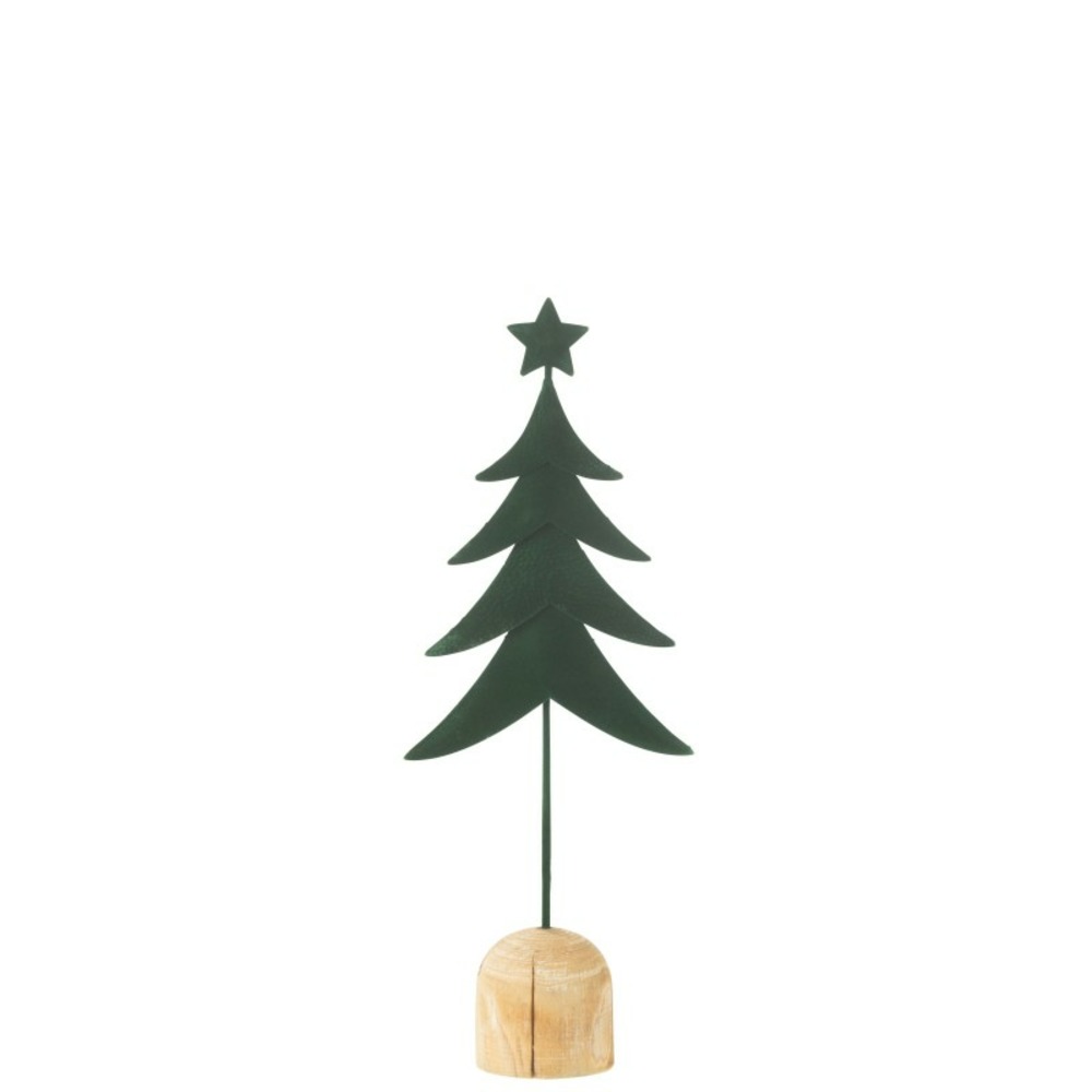 Sapin de noël artificiel en métal vert 14.5x7x40 cm h40