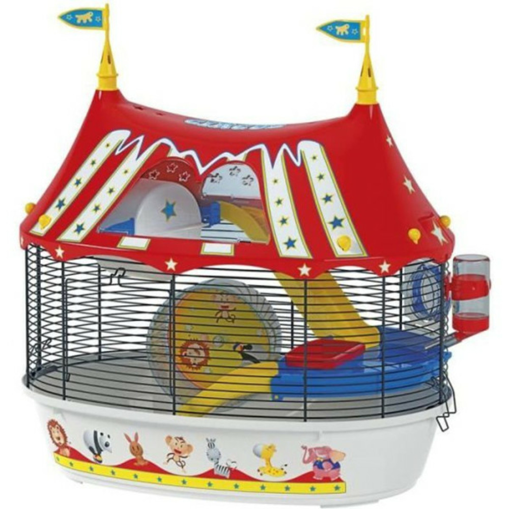 Cage pour hamster circus fun 49,5*34*42,5 cm - rouge -