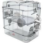 Cage sur 2 étages pour hamsters, souris et gerbilles - rody3 duo - l 41 x p 27 x h 40,5 cm - blanc