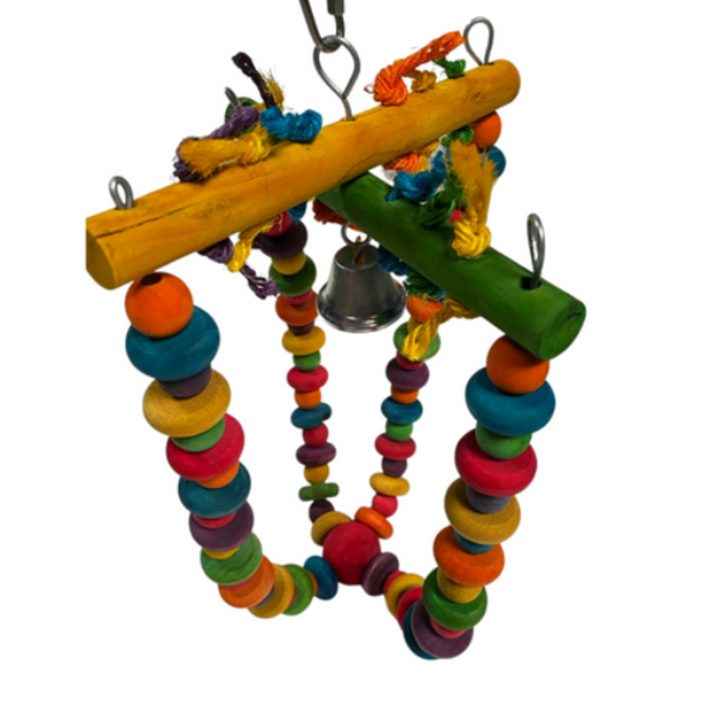 Jouet pour perroquet, perruche, oiseaux exotiques cerceau perle