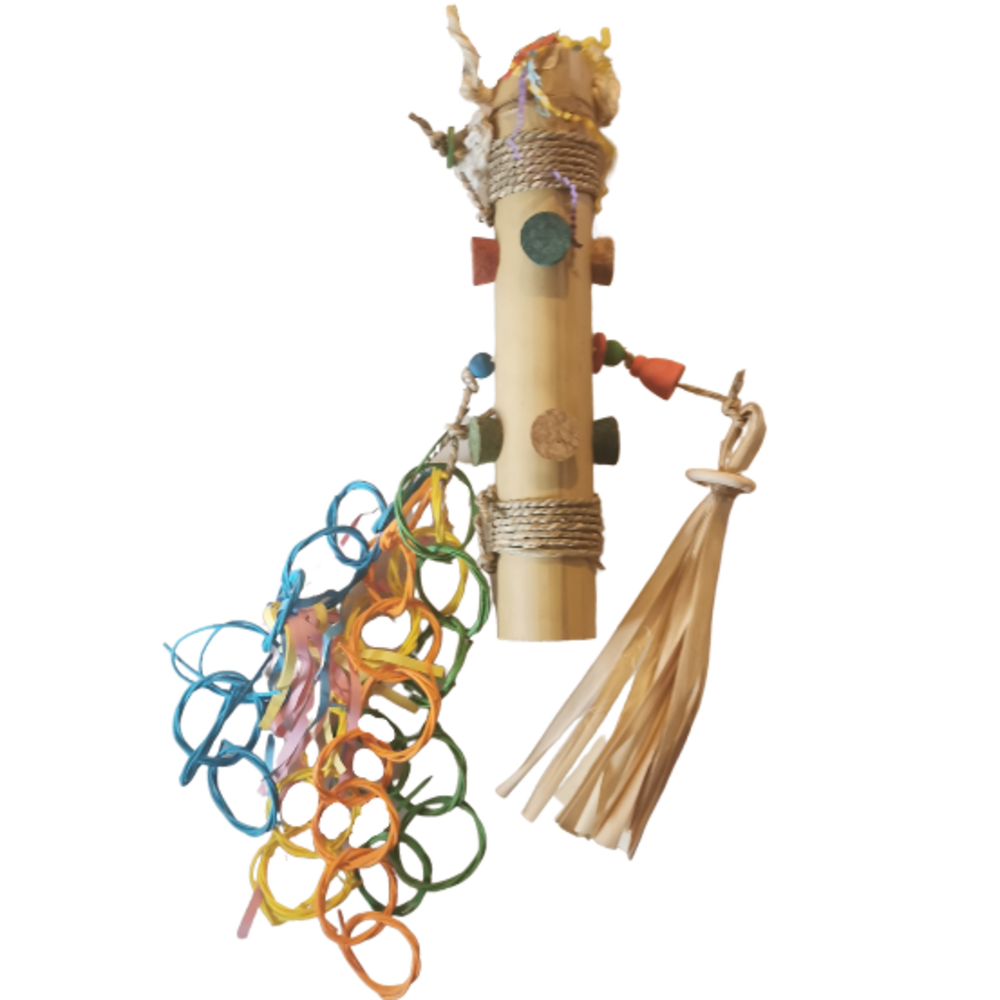 Jouet pour perroquet, perruche, oiseaux exotiques guirlande bambou
