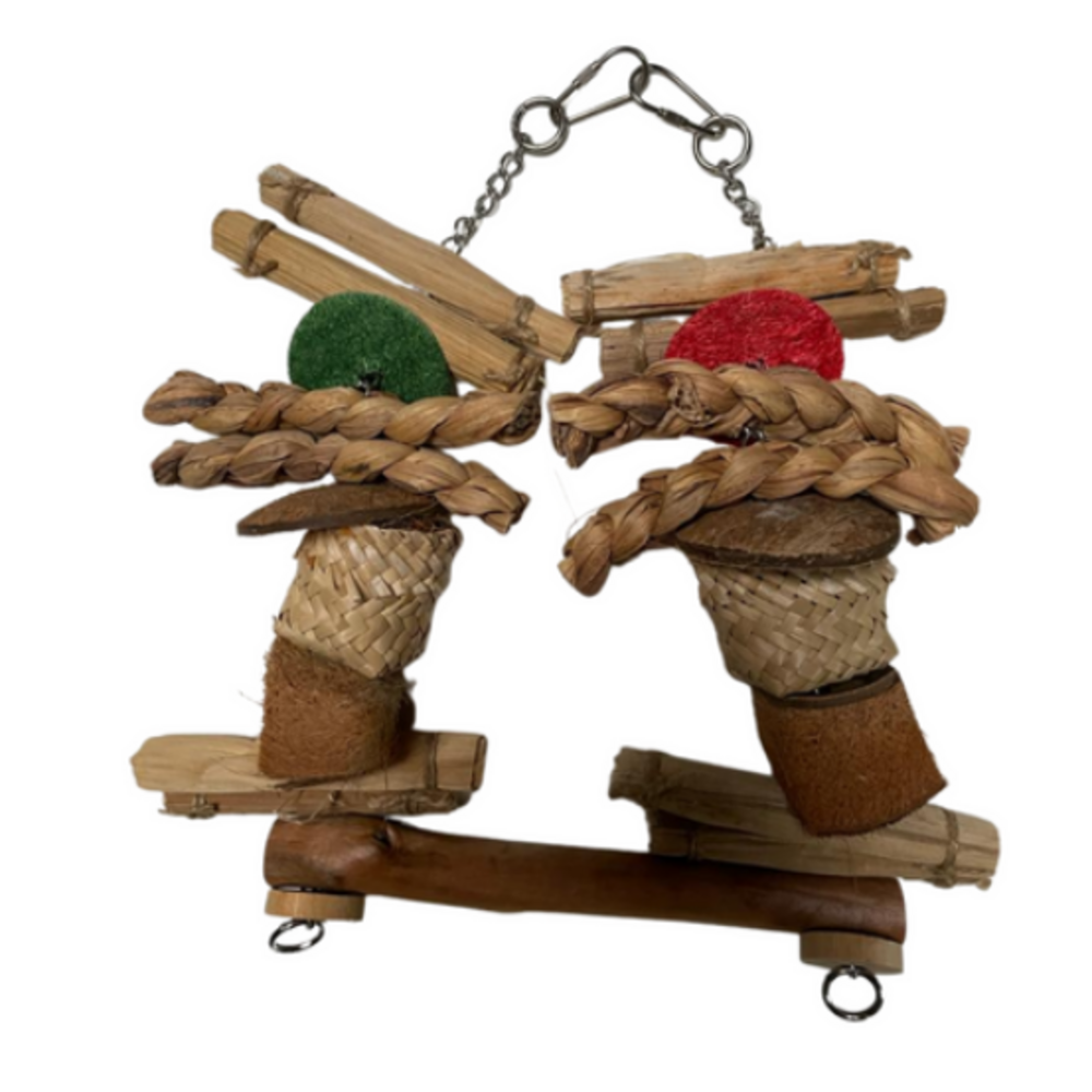 Jouet pour perroquet, perruche, oiseaux exotiques balancoire nature s