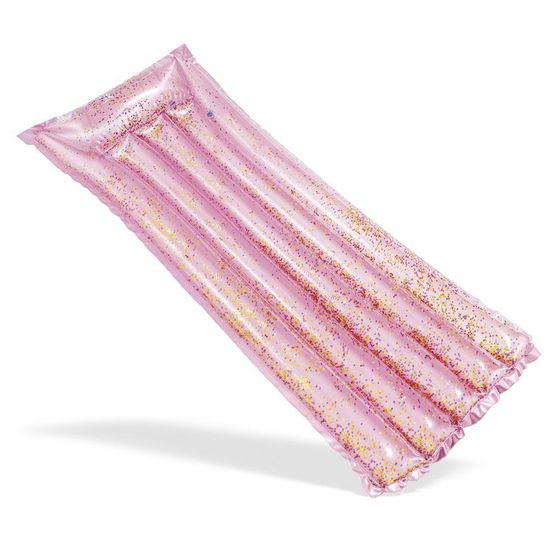 Matelas de piscine rose brillant pailleté intex