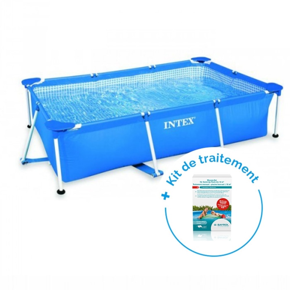 Pack piscine tubulaire intex metalframe junior 3 x 2 x 0,75 m + traitement pour piscines < 10 m³