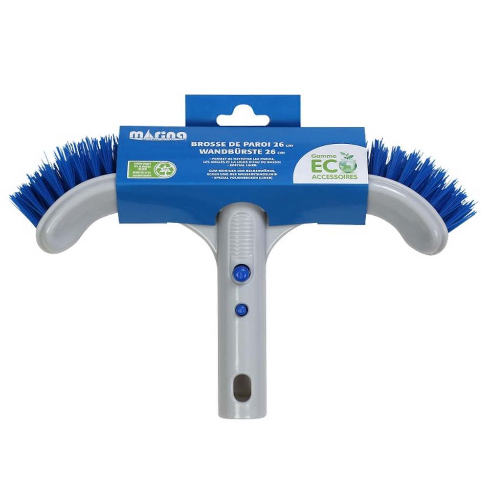 Brosse pour paroi de piscine 26 cm marina