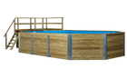 Piscine WEKA en bois, ovale hors sol 714 x 376 cm | équipement inclus
