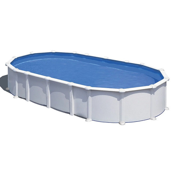 Piscine ovale acier gré haïti - 7,30 x 3,75 m