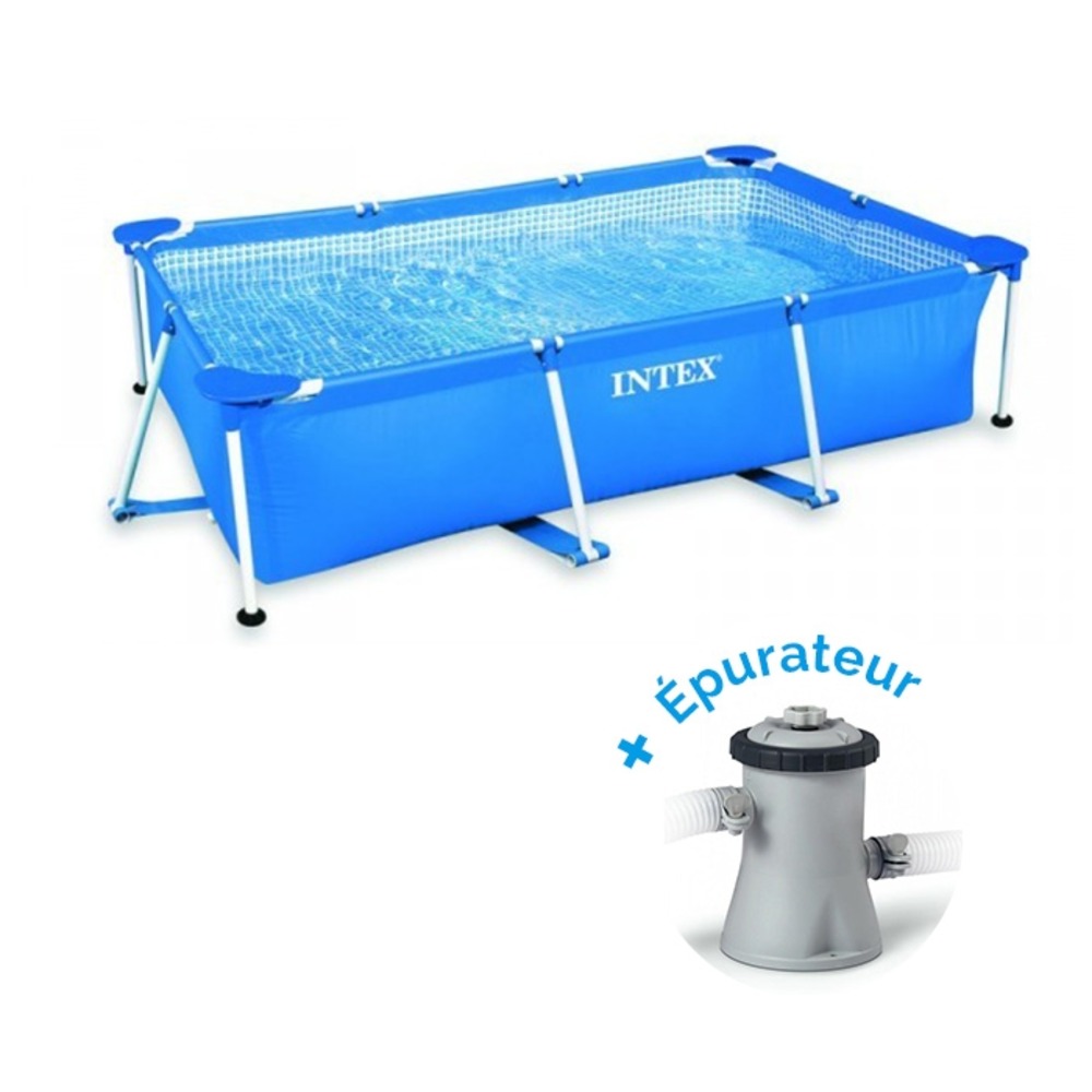 Pack piscine tubulaire intex metalframe junior 2,60 x 1,60 x 0,65 m + filtre épurateur à cartouche