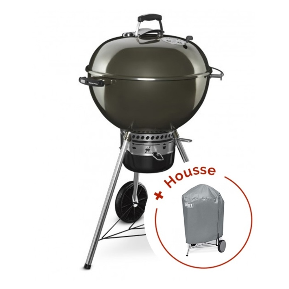 Pack barbecue weber master-touch gbs ø 57 cm gris + housse