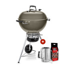 Pack barbecue weber master-touch gbs ø 57 cm gris + kit cheminée
