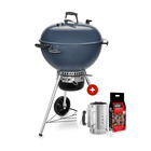 Pack barbecue weber master-touch gbs c-5750 ø 57 cm bleu + kit cheminée