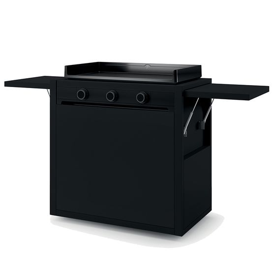 Chariot fermé pour plancha forge adour modern 75 acier noir