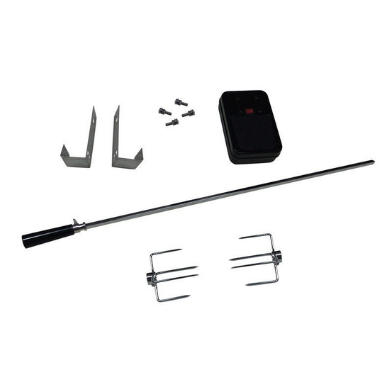 Tournebroche rôtissoire + moteur pour barbecue à gaz barbecook