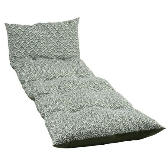 Transat - coussin bain de soleil - flocons norvege avocat - tissu traité déperlant