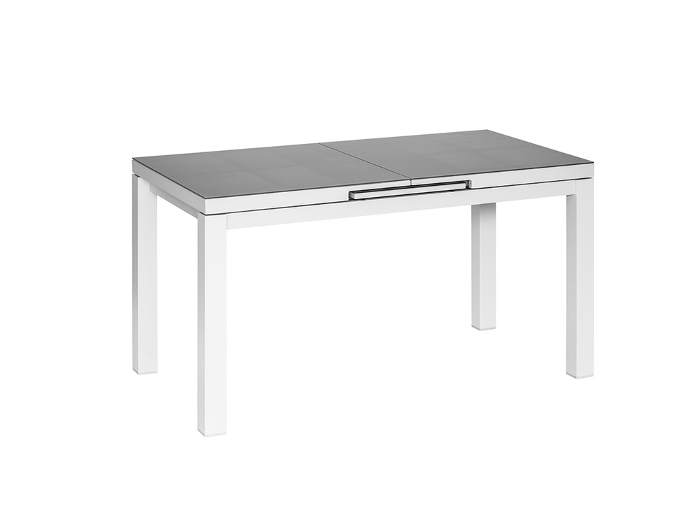 Table de jardin extensible 8-10 personnes ibiza gris perle jardiline 180/240 cm