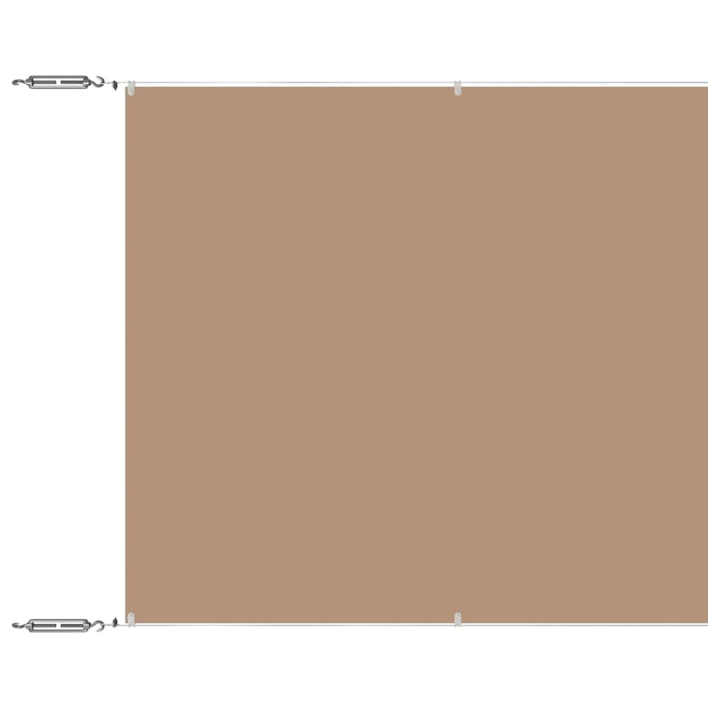 Auvent vertical taupe 140x800 cm tissu oxford