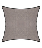 Coussin décoratif déhoussable en lin et coton gris 45 x 45 cm