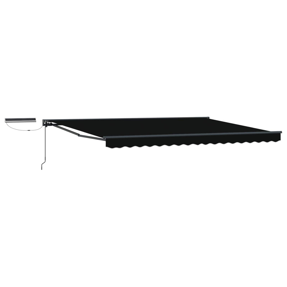 Auvent rétractable électrique noir et anthracite 4 × 3 m