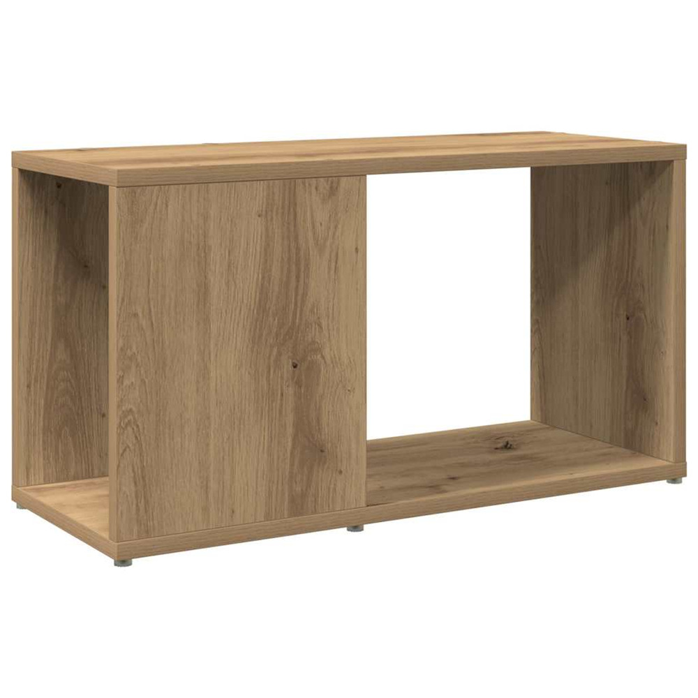 Meuble tv chêne artisanal 60x24x32 cm bois d'ingénierie