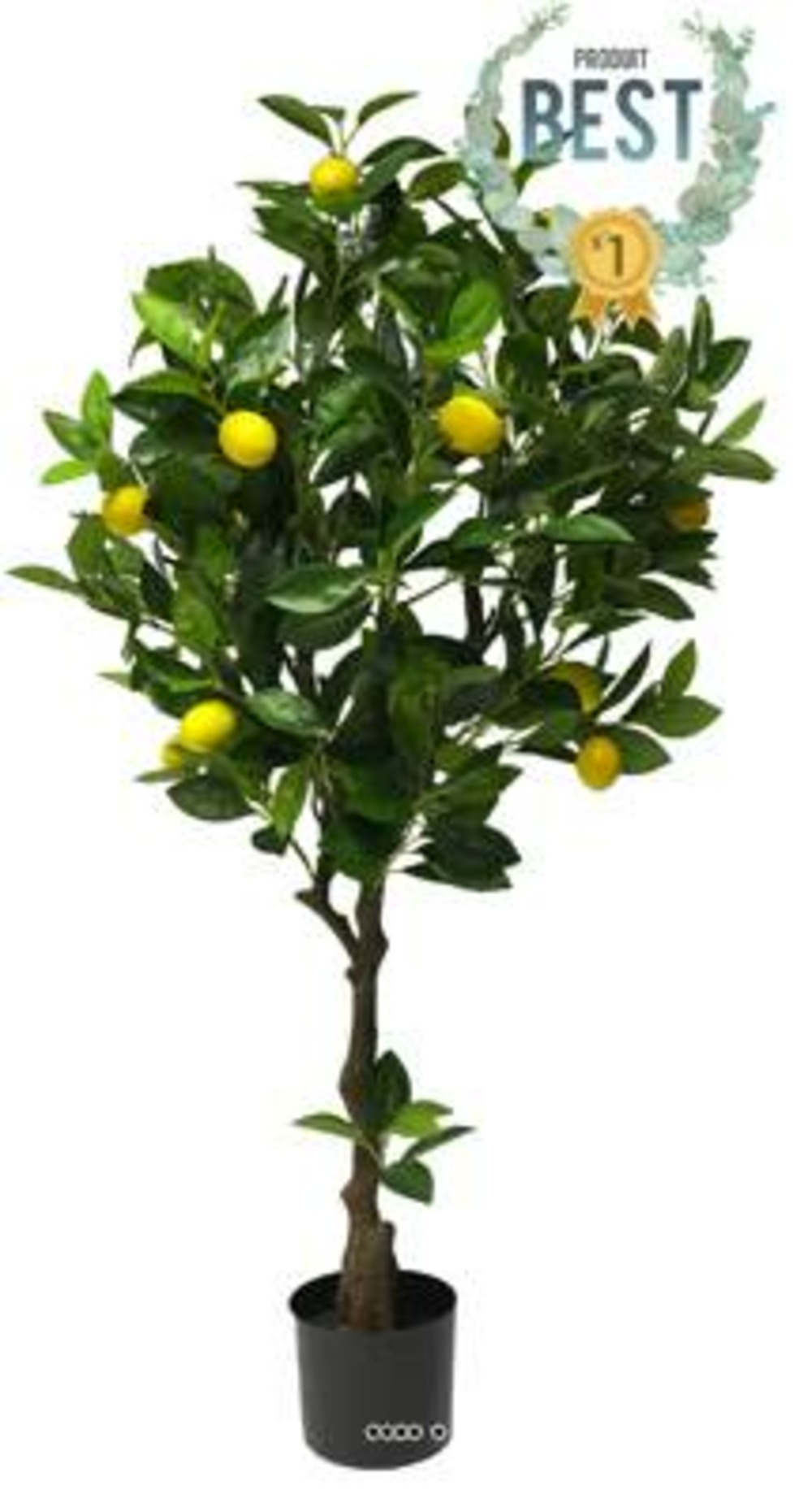 Citronnier en pot artificiel avec fruits h 150 cm 16 faux citrons - dimhaut: h 1